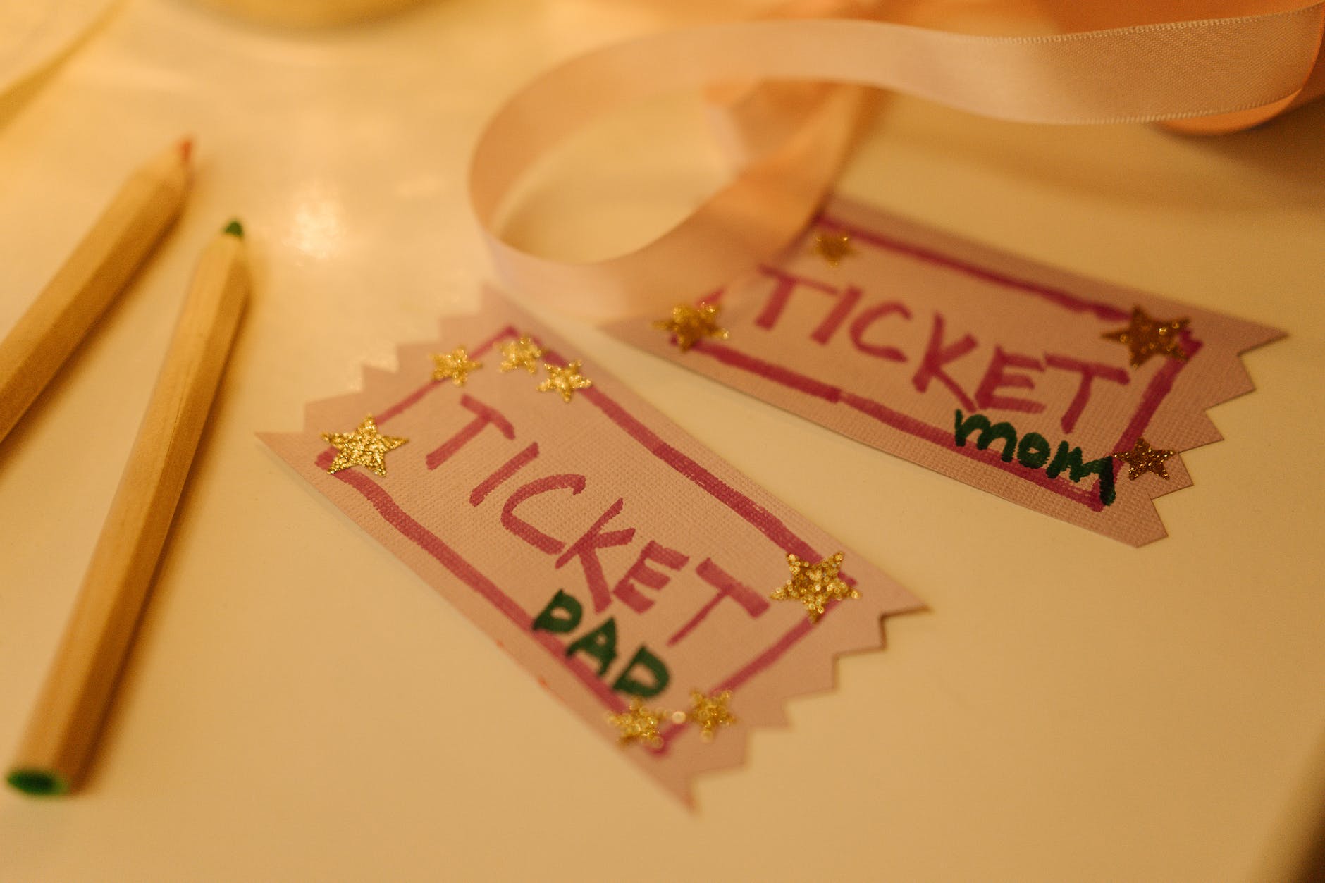 close up shot of tickets on the table