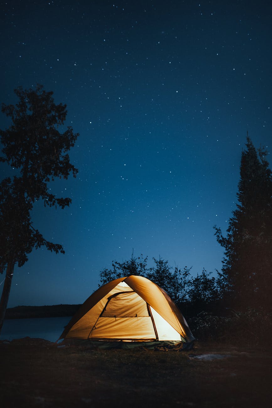 photo of tent at near trees